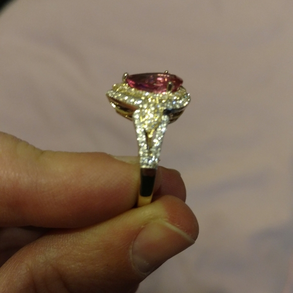 18kt Gold and white gold wedding Ring - Picture 2 of 9